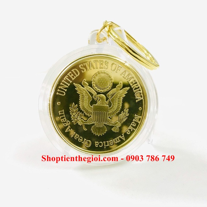 Móc Khóa Xu Biden Mạ Vàng - SP005262 